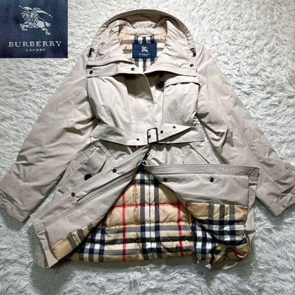 BURBERRY LONDON Down Coat Asian fit 3XL 46 US size 2XL Light Beige Khaki