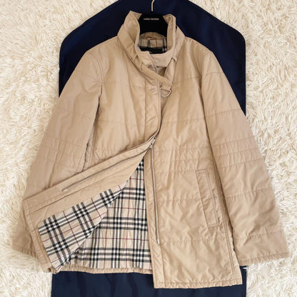 BURBERRY LONDON Jumper Blouson Nova Check Asian fit M US size S Beige Authentic