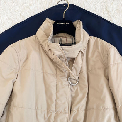 BURBERRY LONDON Jumper Blouson Nova Check Asian fit M US size S Beige Authentic