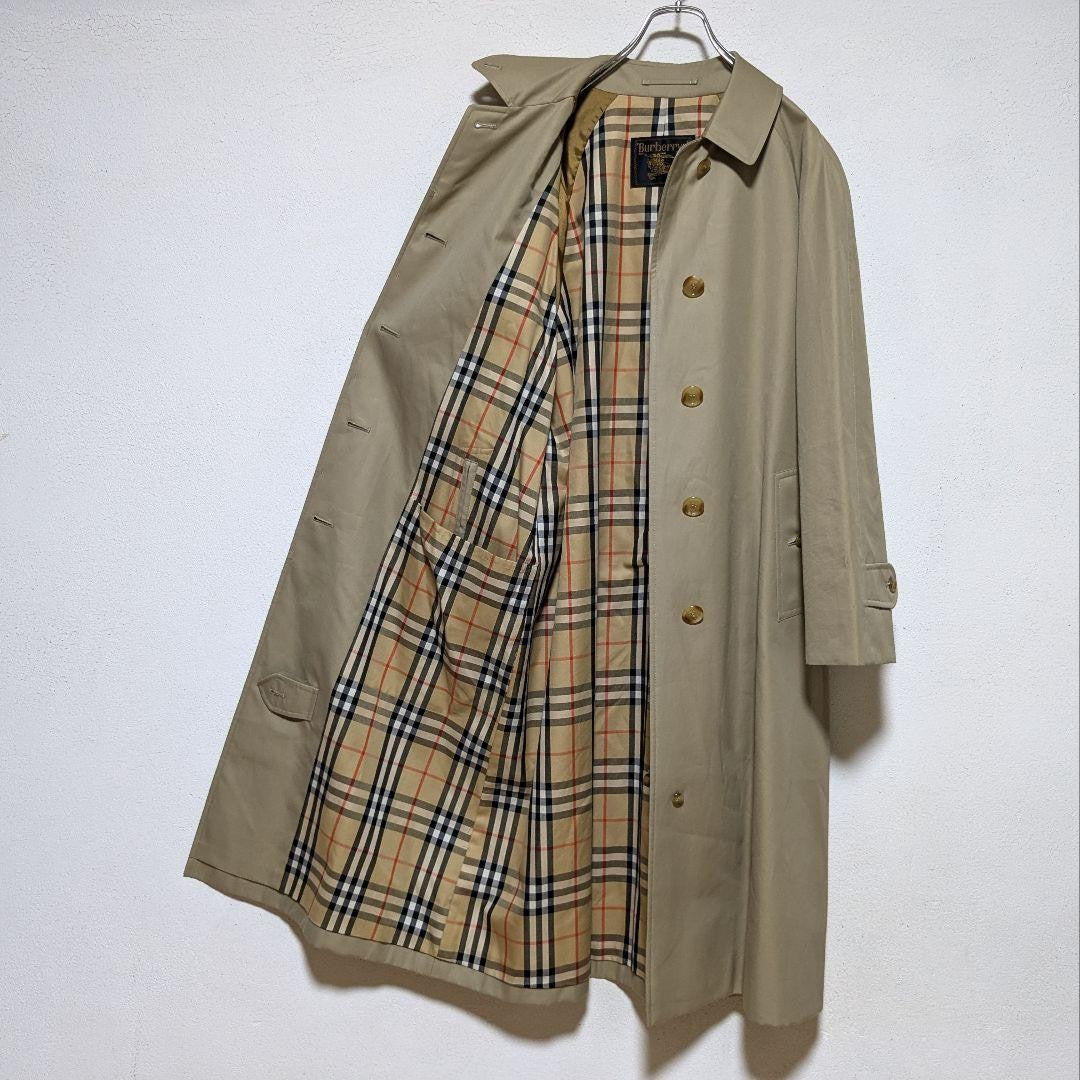 BURBERRY Coat Nova Check Asian fit L US size M Beige Khaki Authentic