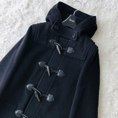 BURBERRY LONDON Duffle Coat Asian fit L 40 US size M Black Authentic