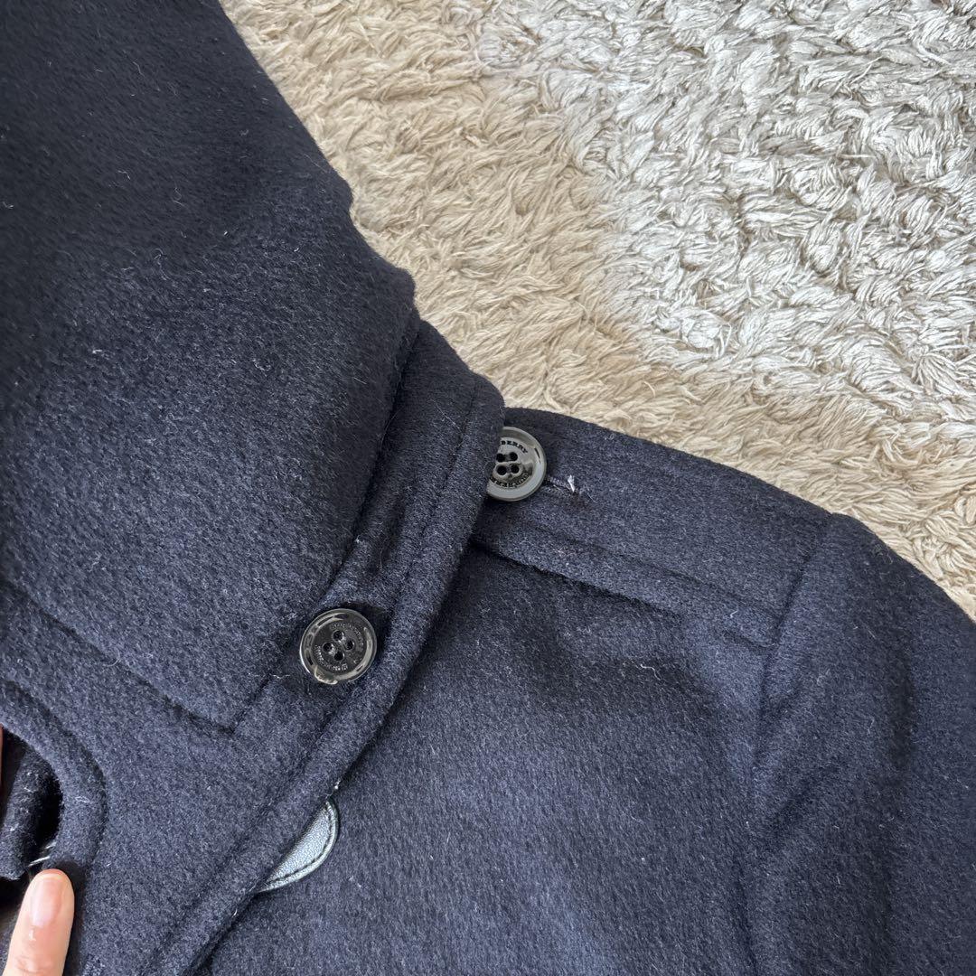BURBERRY Duffle Coat Nova Check Asian fit S US size XS Navy Authentic