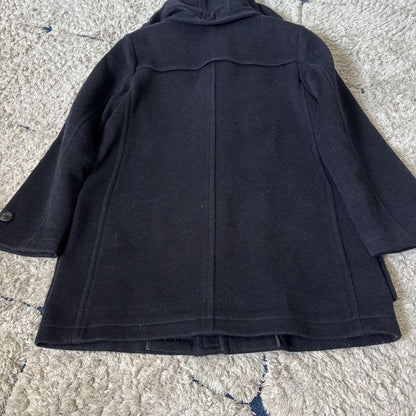 BURBERRY Duffle Coat Nova Check Asian fit S US size XS Navy Authentic