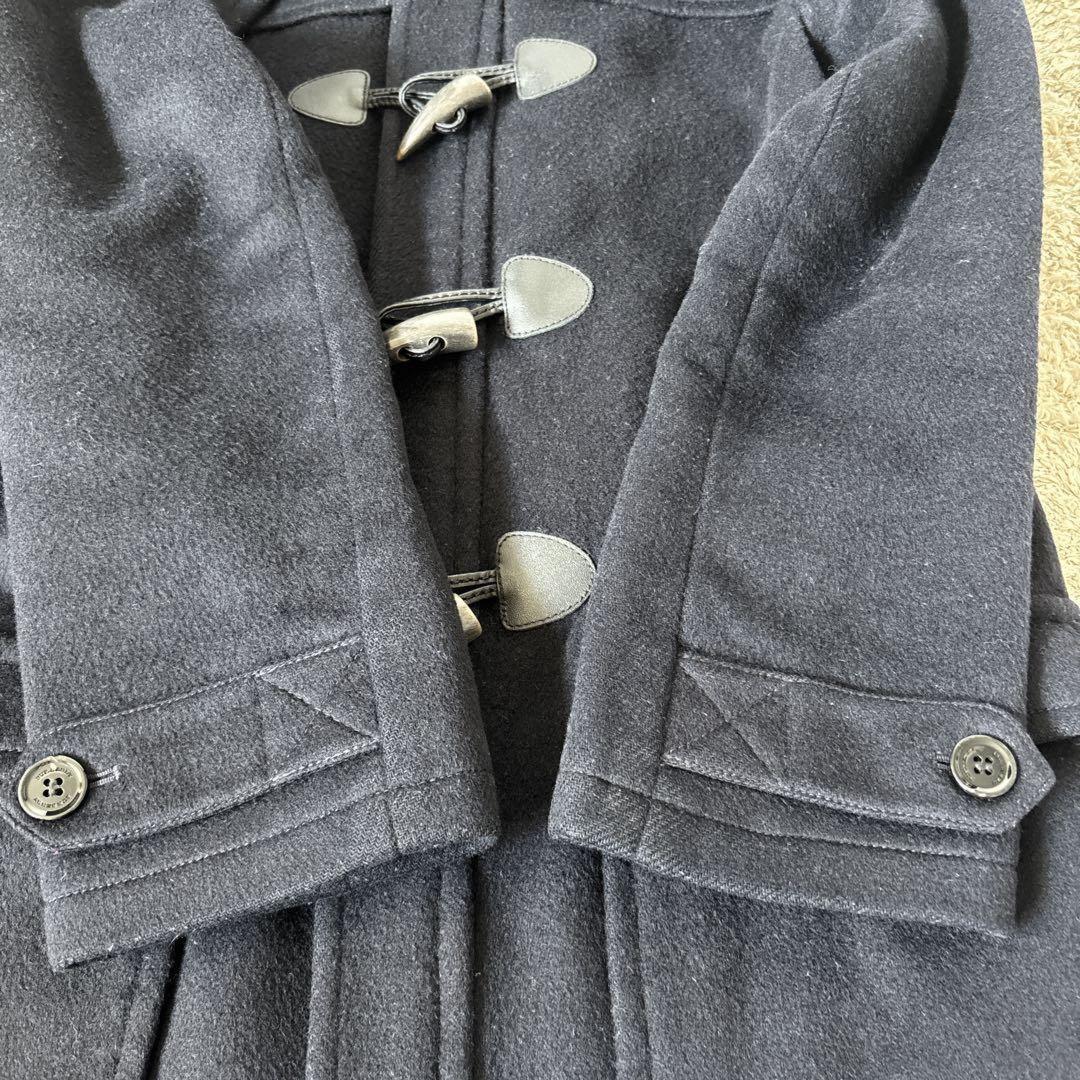 BURBERRY Duffle Coat Nova Check Asian fit S US size XS Navy Authentic