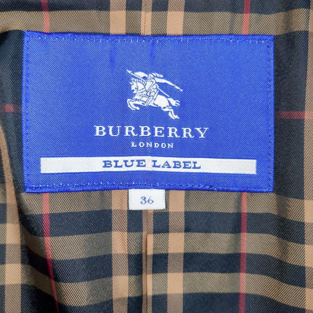 BURBERRY BLUE LABEL Wool Coat Nova Check Asian fit S 36 US size XS Black Auth