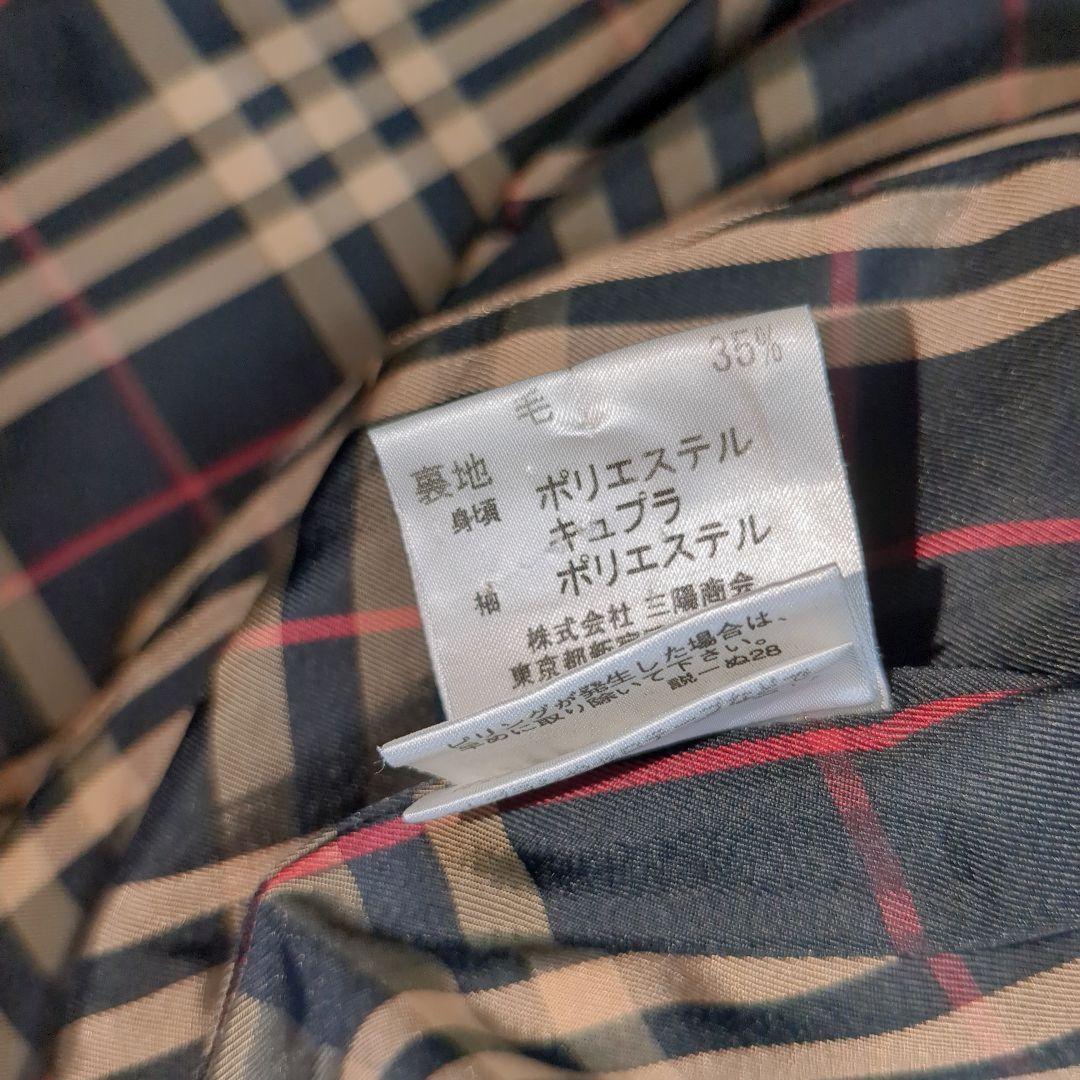 BURBERRY BLUE LABEL Wool Coat Nova Check Asian fit S 36 US size XS Black Auth