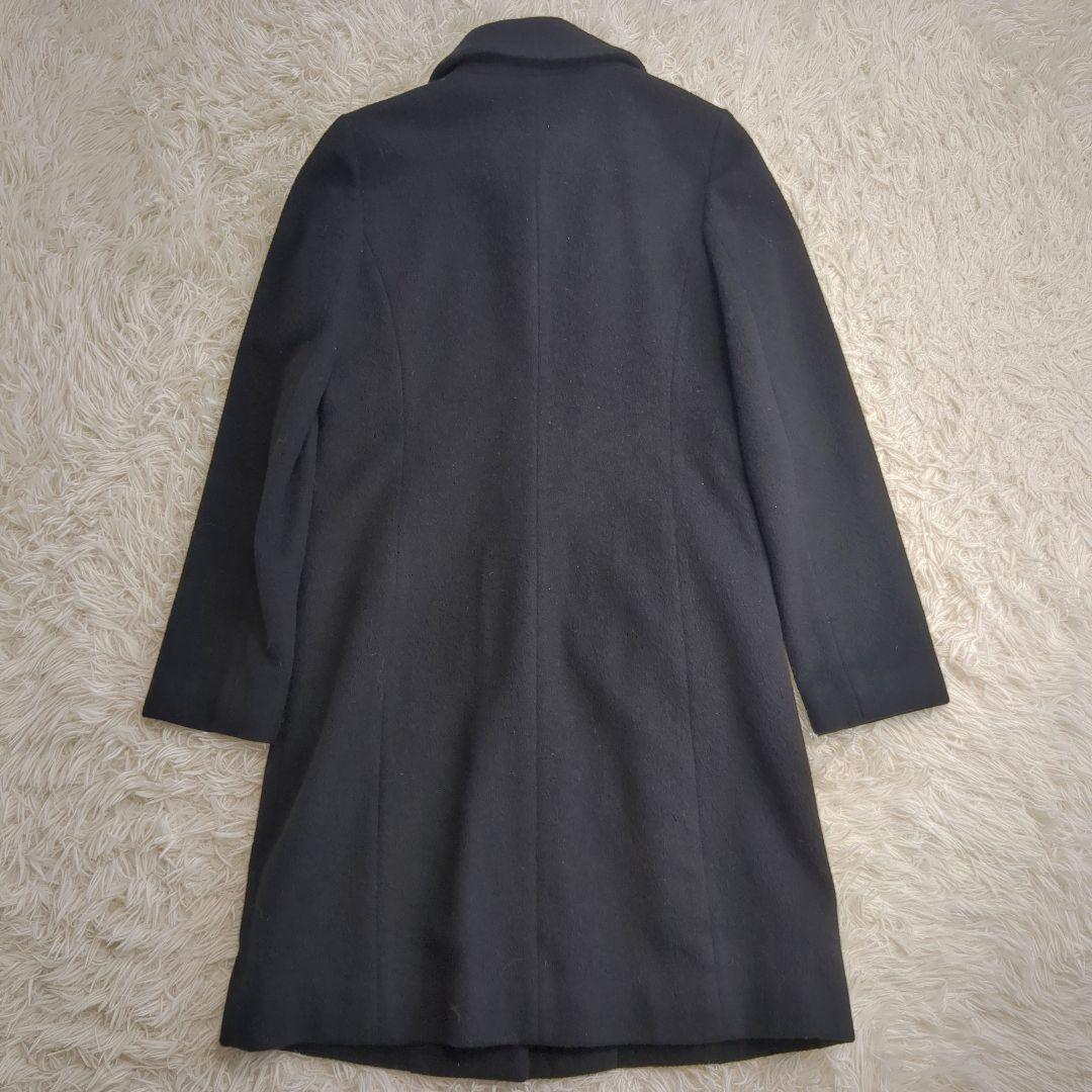 BURBERRY BLUE LABEL Wool Coat Nova Check Asian fit S 36 US size XS Black Auth
