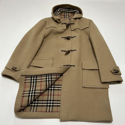 BURBERRY Duffle Coat Nova Check Asian fit XL US size L Camel Authentic