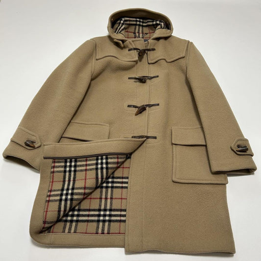 BURBERRY Duffle Coat Nova Check Asian fit XL US size L Camel Authentic