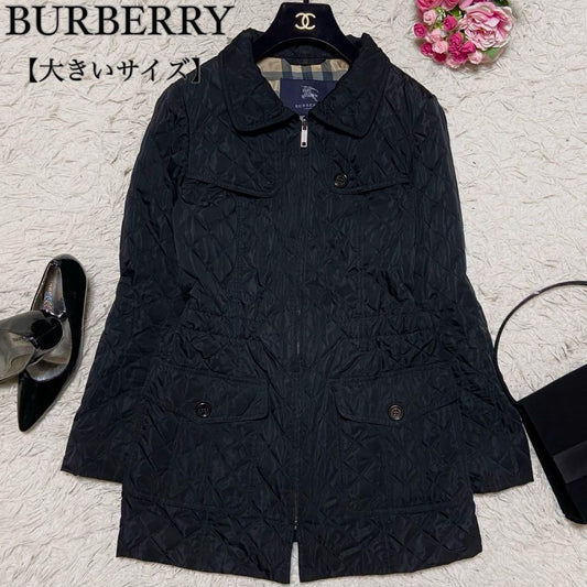 BURBERRY LONDON Quilting Coat Nova Check Asian fit 2XL 44 US size XL Black Auth