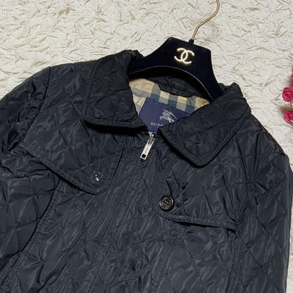 BURBERRY LONDON Quilting Coat Nova Check Asian fit 2XL 44 US size XL Black Auth