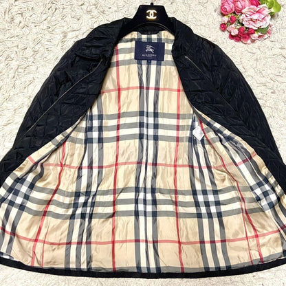 BURBERRY LONDON Quilting Coat Nova Check Asian fit 2XL 44 US size XL Black Auth
