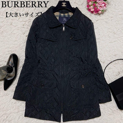 BURBERRY LONDON Quilting Coat Nova Check Asian fit 2XL 44 US size XL Black Auth