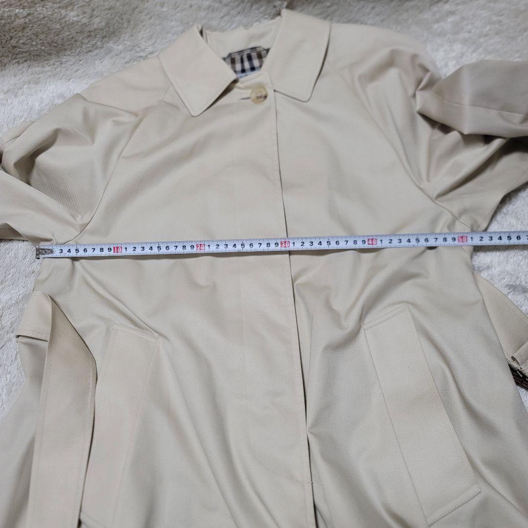 Aquascutum Trench Coat Club Check Asian fit XL US size L Light Beige Authentic