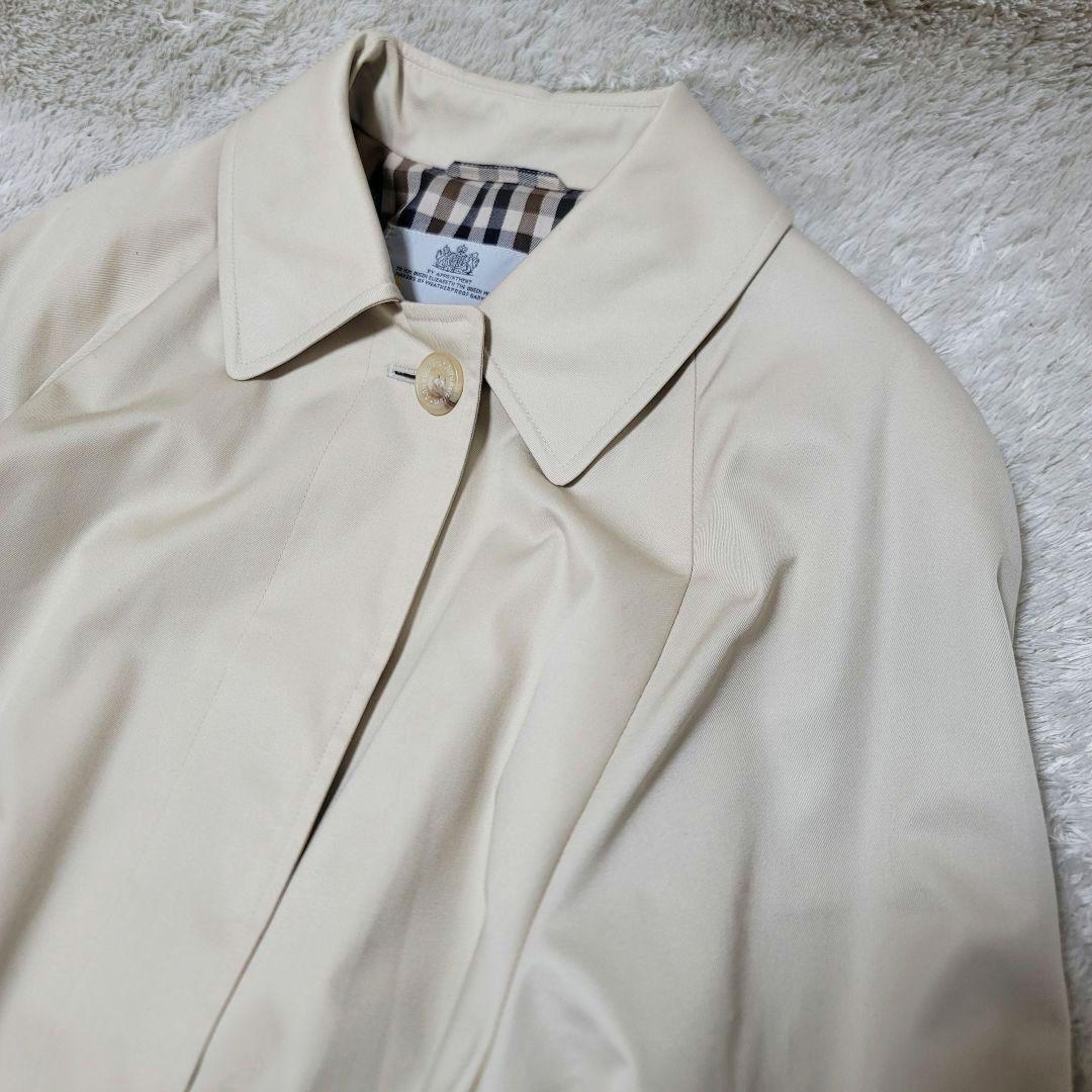 Aquascutum Trench Coat Club Check Asian fit XL US size L Light Beige Authentic