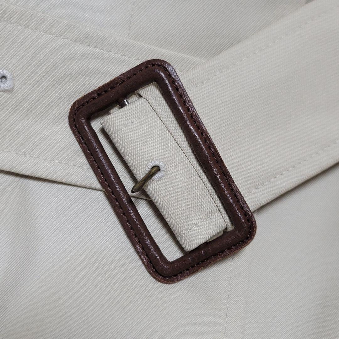 Aquascutum Trench Coat Club Check Asian fit XL US size L Light Beige Authentic