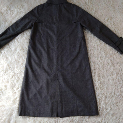 Aquascutum Lolopiana Long Coat Club Check Asian fit L US size M Gray Authentic