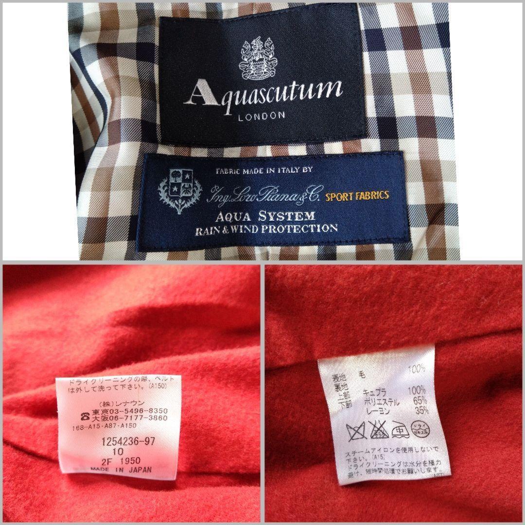 Aquascutum Lolopiana Long Coat Club Check Asian fit L US size M Gray Authentic