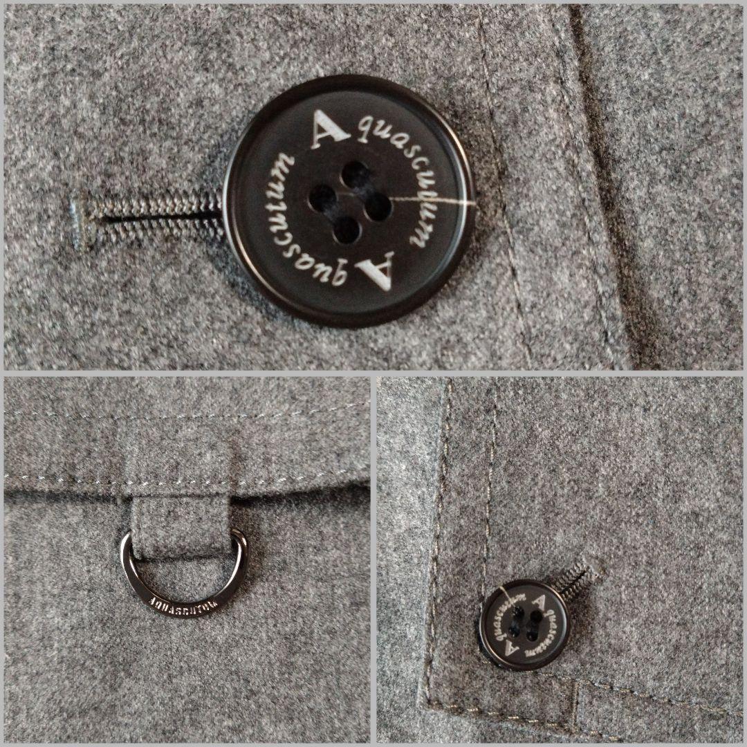 Aquascutum Lolopiana Long Coat Club Check Asian fit L US size M Gray Authentic