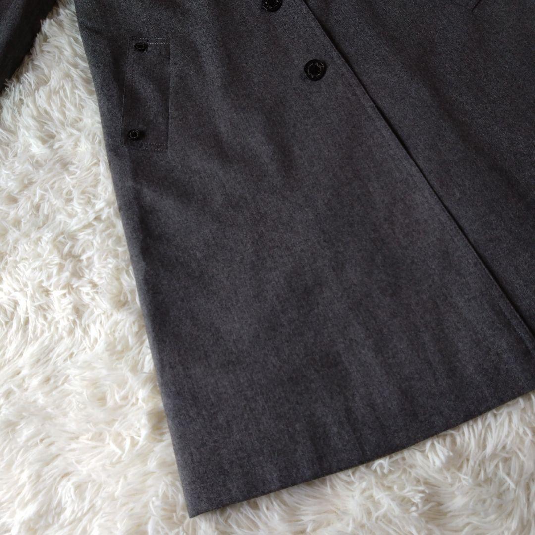Aquascutum Lolopiana Long Coat Club Check Asian fit L US size M Gray Authentic