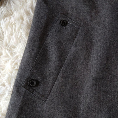 Aquascutum Lolopiana Long Coat Club Check Asian fit L US size M Gray Authentic
