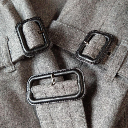 Aquascutum Lolopiana Long Coat Club Check Asian fit L US size M Gray Authentic