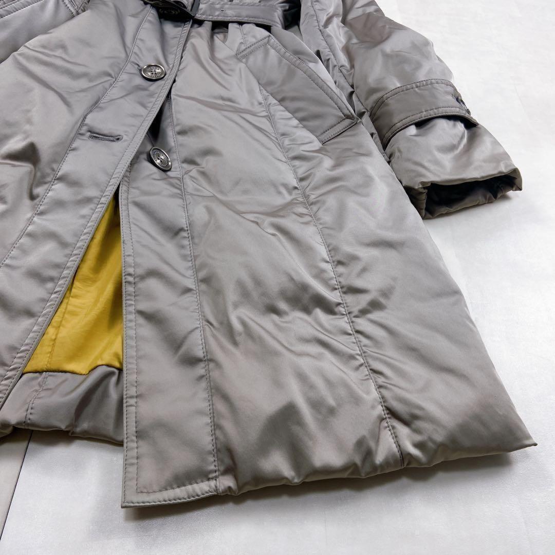 Aquascutum Down Coat Asian fit M US size S Silver Authentic