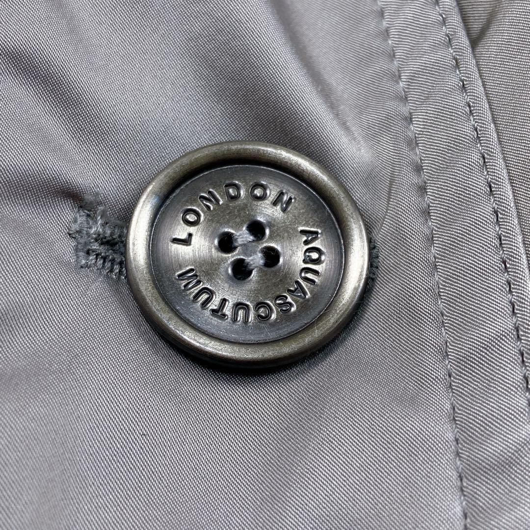 Aquascutum Down Coat Asian fit M US size S Silver Authentic