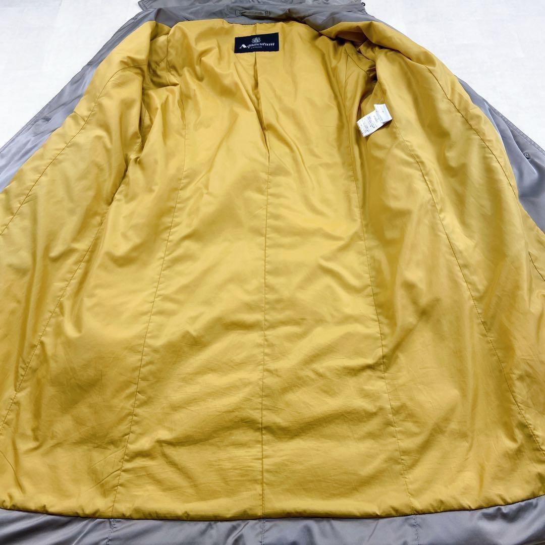 Aquascutum Down Coat Asian fit M US size S Silver Authentic