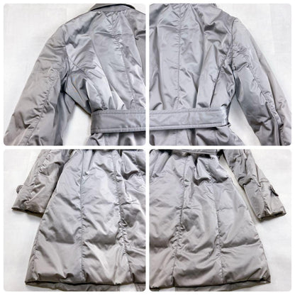 Aquascutum Down Coat Asian fit M US size S Silver Authentic