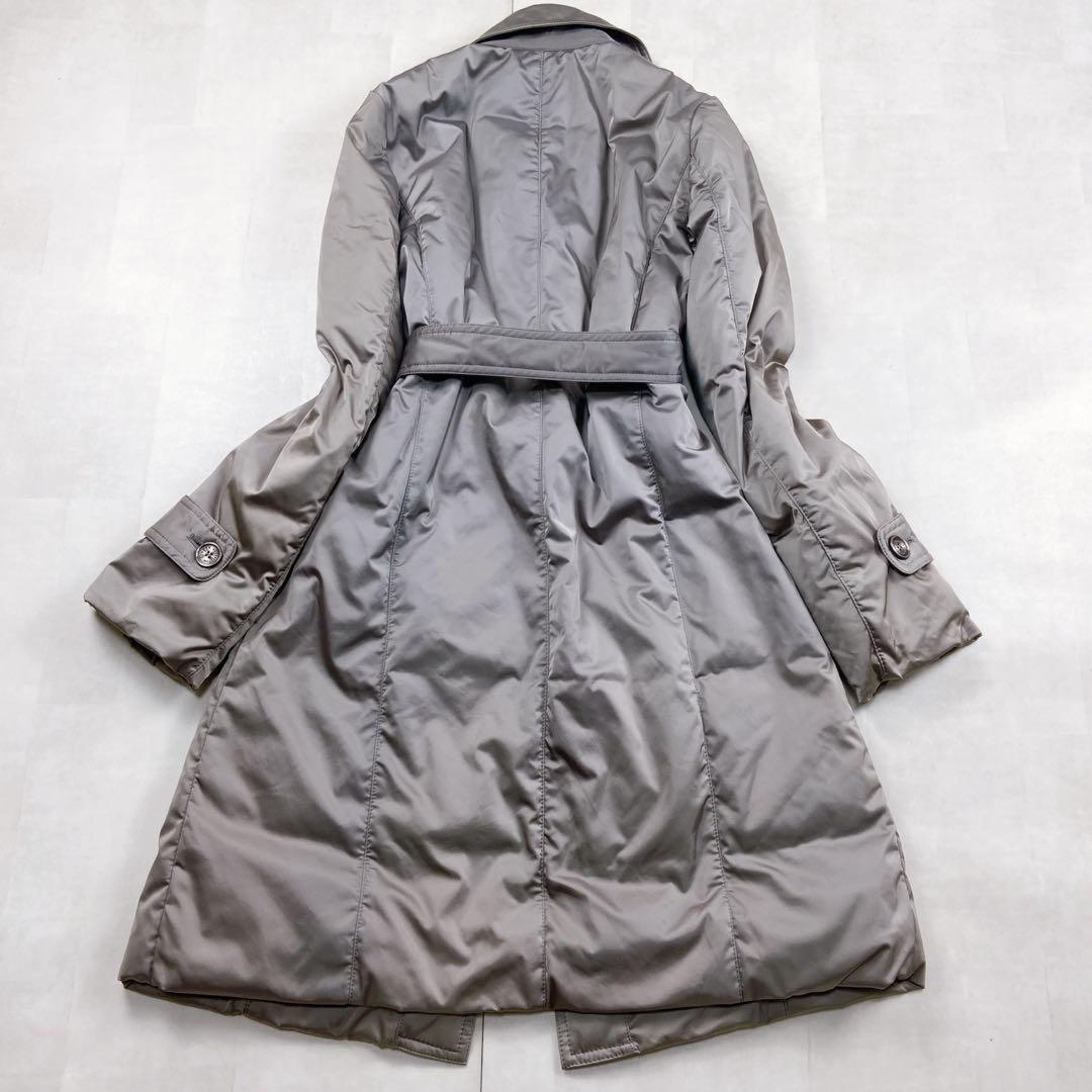 Aquascutum Down Coat Asian fit M US size S Silver Authentic