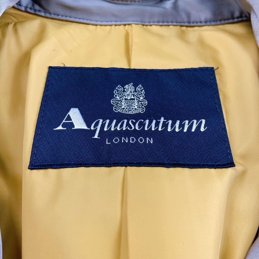 Aquascutum Down Coat Asian fit M US size S Silver Authentic
