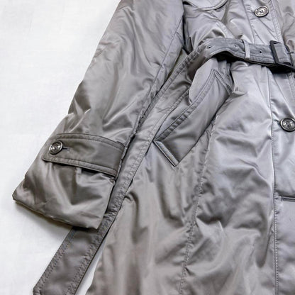 Aquascutum Down Coat Asian fit M US size S Silver Authentic