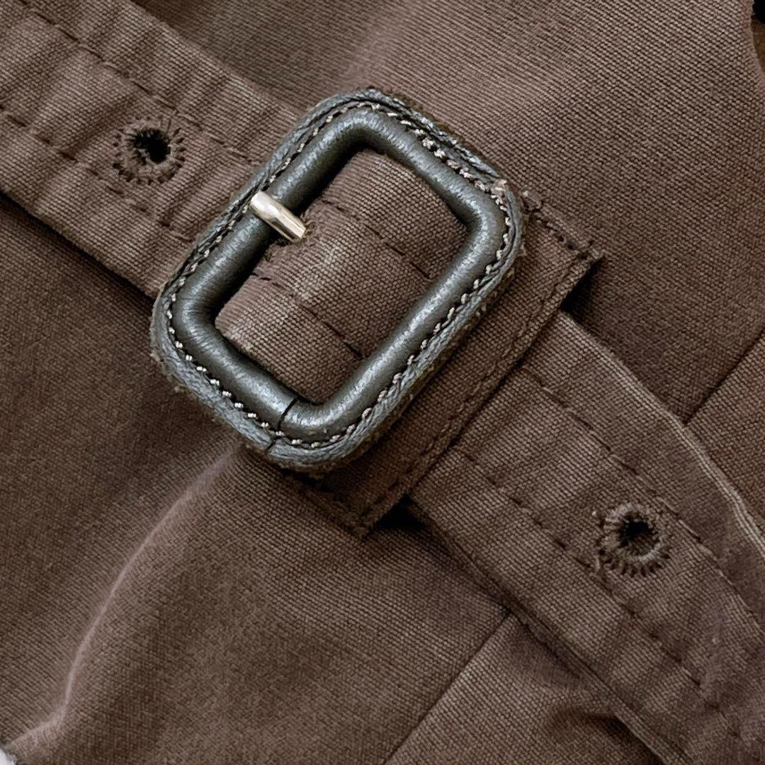 Aquascutum Trench Coat Club Check Asian fit L US size M Brown Authentic