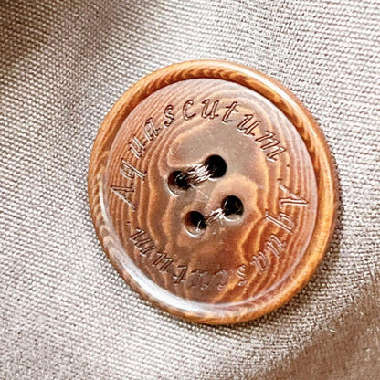 Aquascutum Trench Coat Club Check Asian fit L US size M Brown Authentic