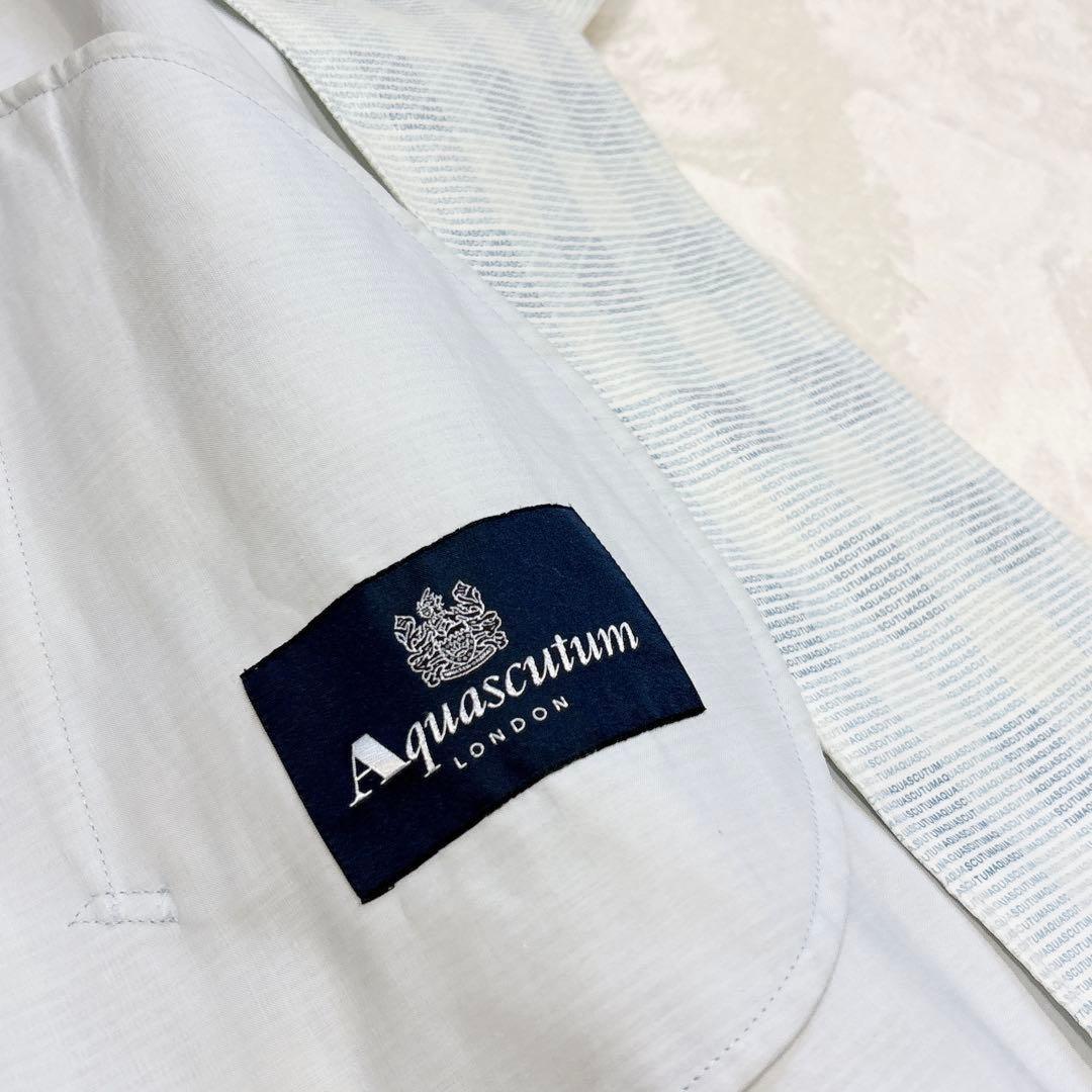 Aquascutum London Trench Coat Asian fit L US size M Light Blue Auth
