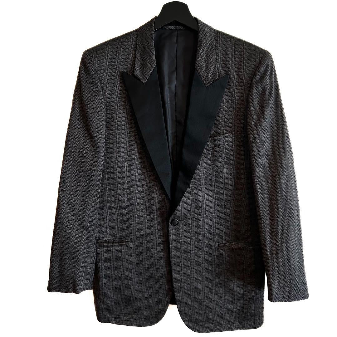 Saint Laurent Tailored Jacket Asian fit L US size M Gray Black Authentic