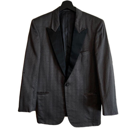 Saint Laurent Tailored Jacket Asian fit L US size M Gray Black Authentic