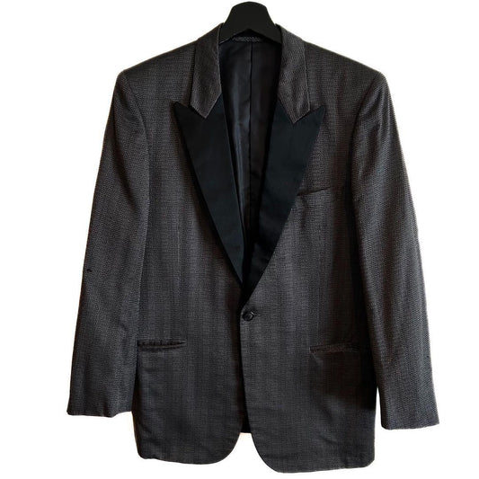 Saint Laurent Tailored Jacket Asian fit L US size M Gray Black Authentic