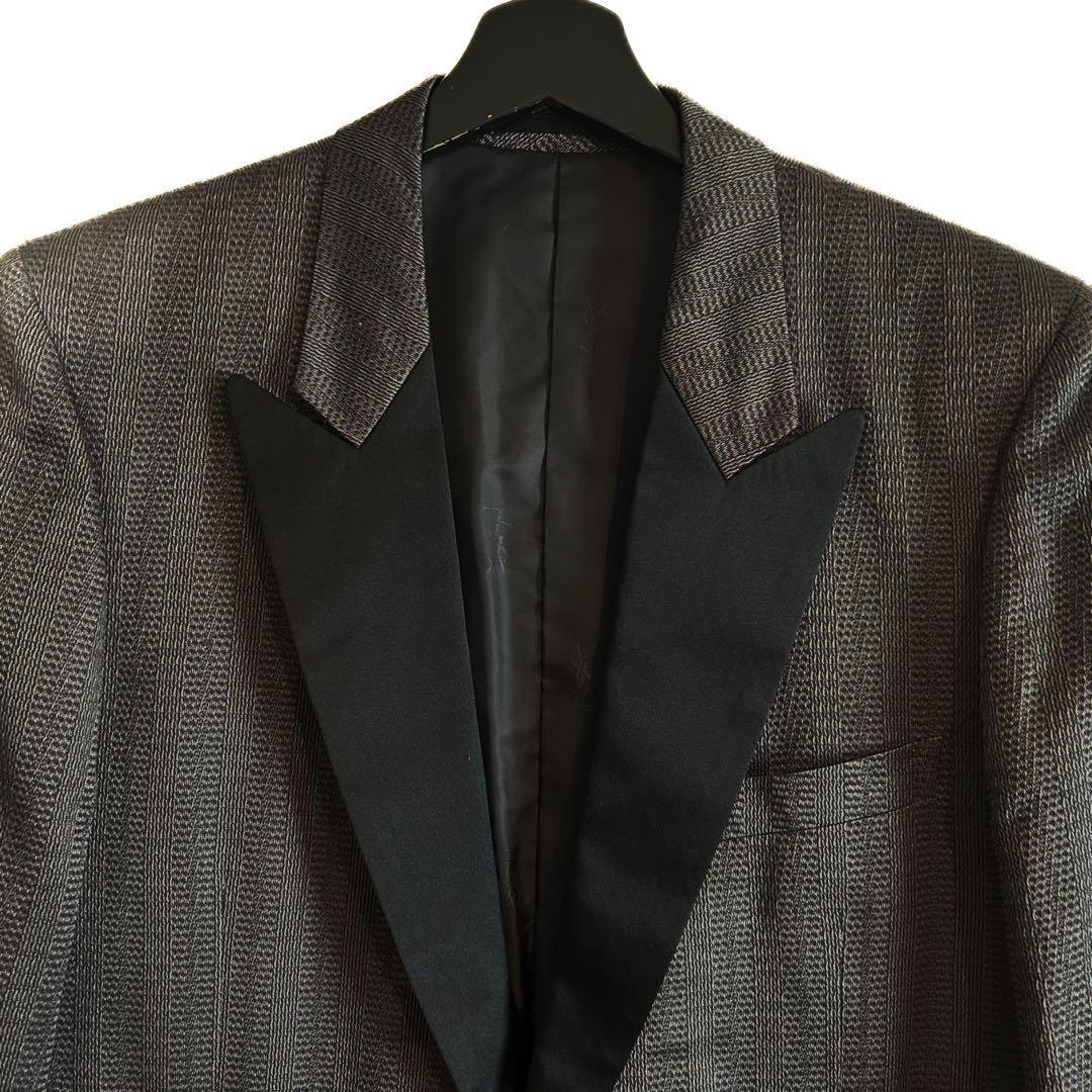 Saint Laurent Tailored Jacket Asian fit L US size M Gray Black Authentic