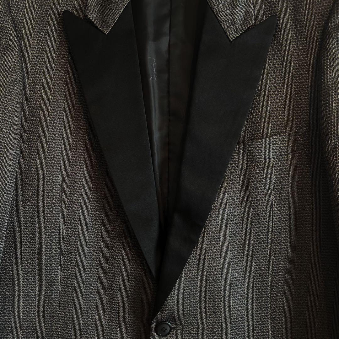Saint Laurent Tailored Jacket Asian fit L US size M Gray Black Authentic