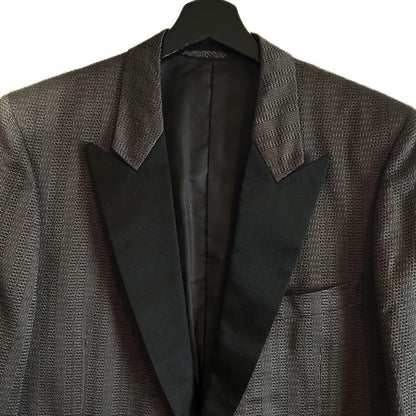 Saint Laurent Tailored Jacket Asian fit L US size M Gray Black Authentic