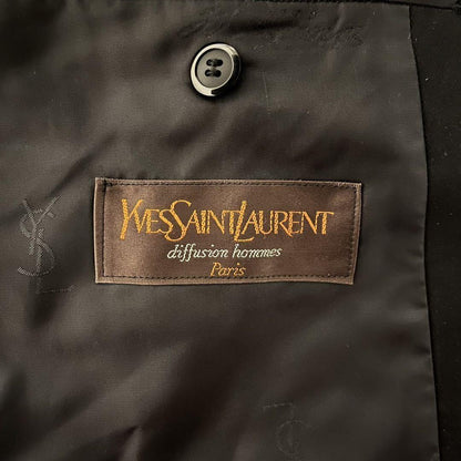 Saint Laurent Tailored Jacket Asian fit L US size M Gray Black Authentic