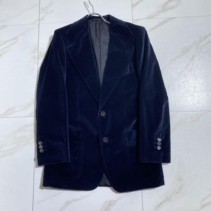 Saint Laurent Paris Tailored Jacket Asian fit L US size M Navy Authentic