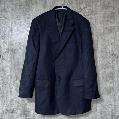 Saint Laurent Tailored Jacket Asian fit XL US size L Navy Authentic