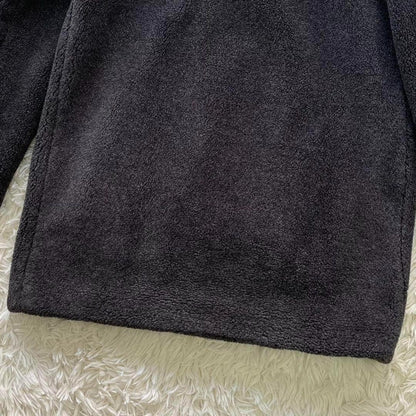 FENDI Boa Coat FF Asian fit L US size M Charcoal Gray Black Brown Authentic