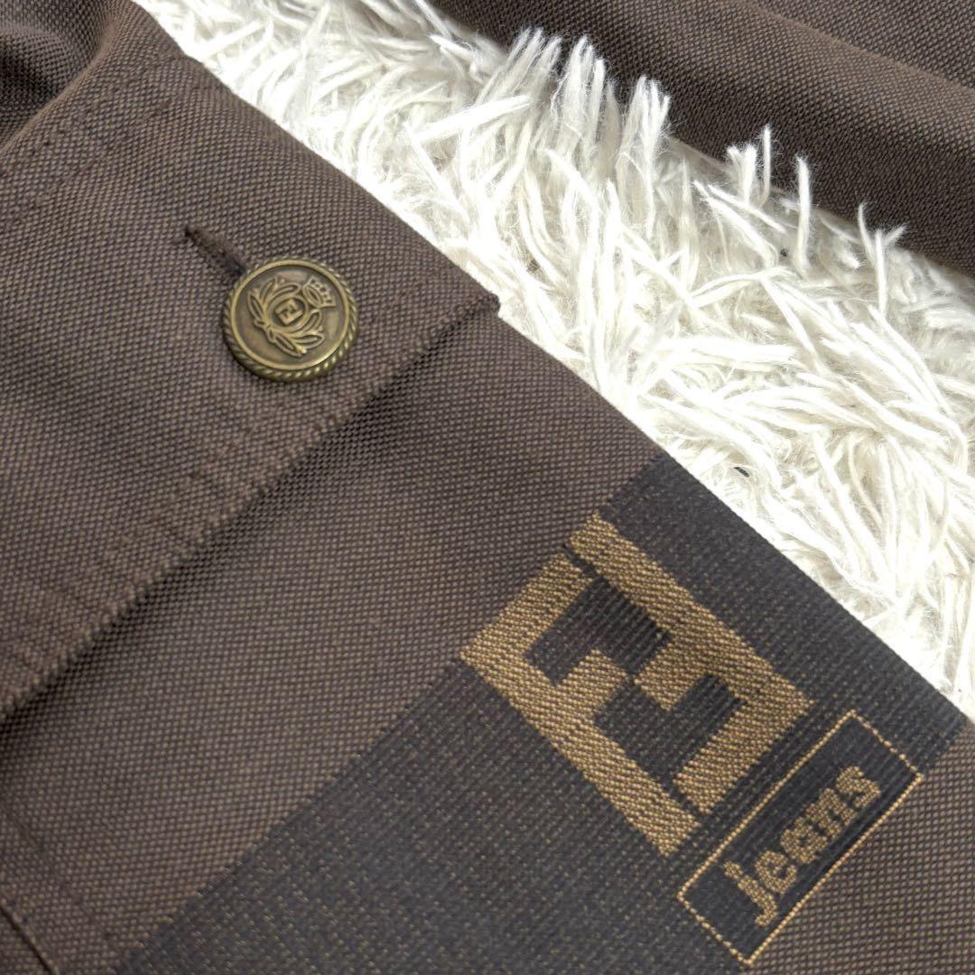 FENDI Coat FF Asian fit M US size S Brown Authentic