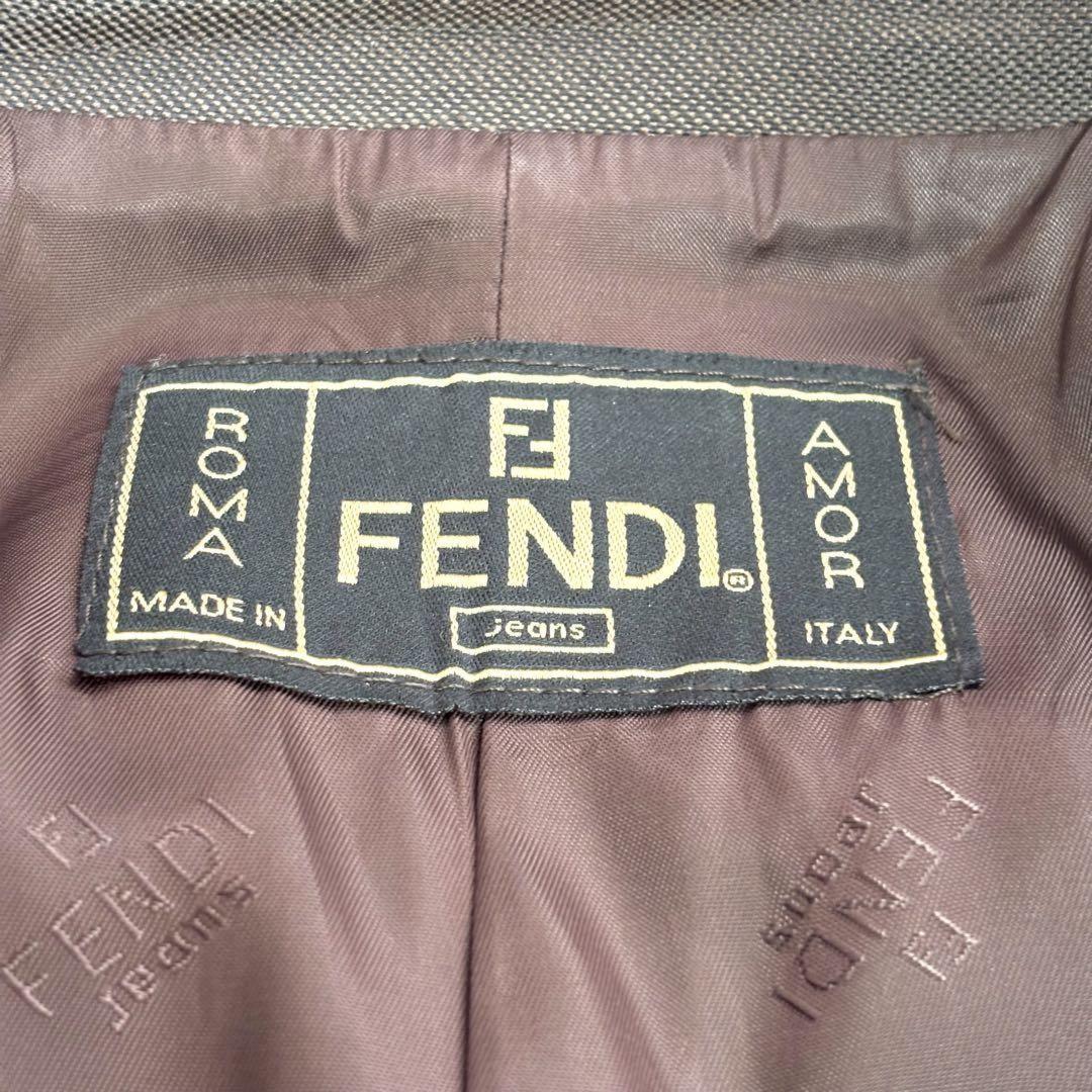 FENDI Coat FF Asian fit M US size S Brown Authentic