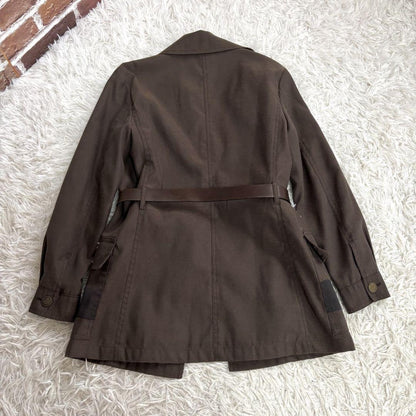 FENDI Coat FF Asian fit M US size S Brown Authentic