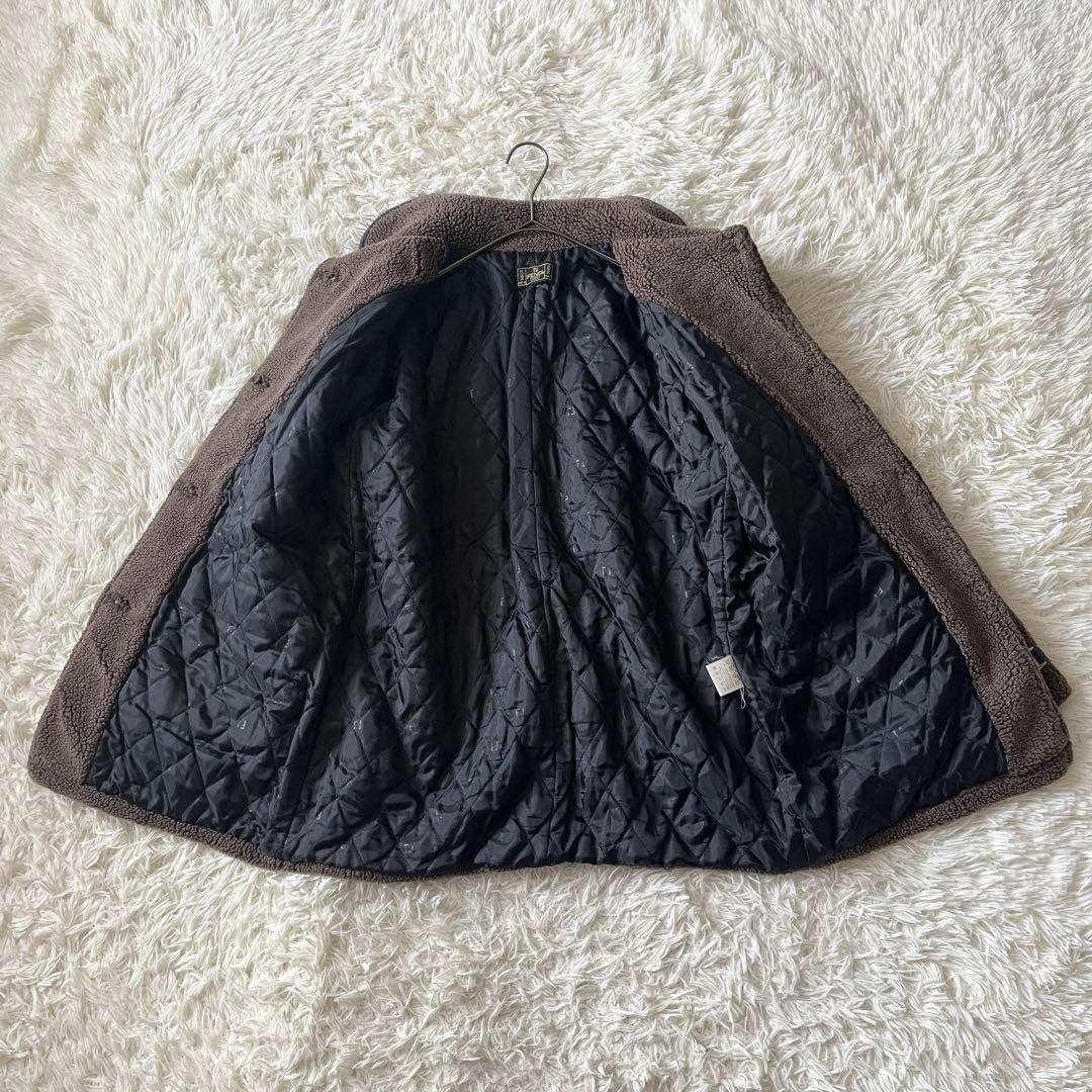 FENDI sheepskin Coat FF FREE SIZE Brown Authentic